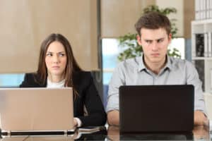 Angry employees in office Shutterstock picture