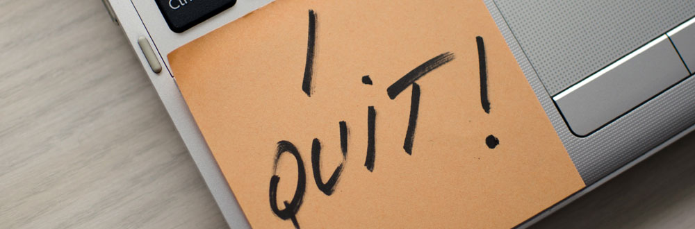 Office Worker Leaving Note - I Quit